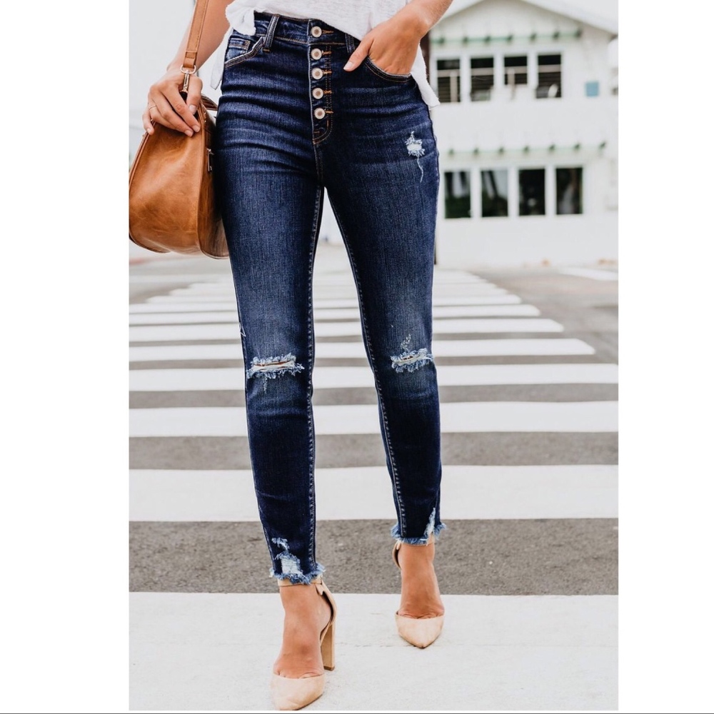 High Rise Ankle Skinny Jeans - Picture 4 of 4